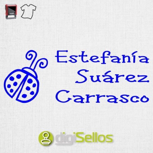 Sello para ropa mariquita