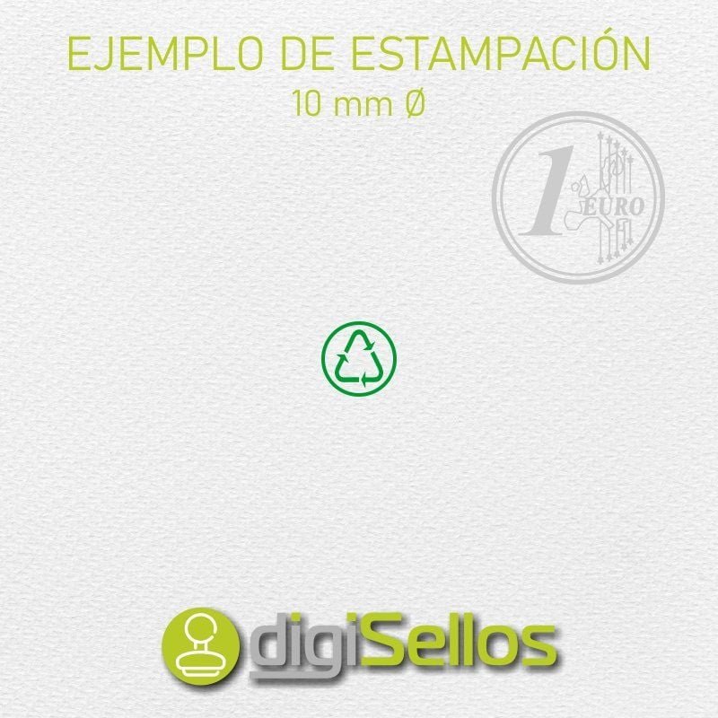 Ejemplo impresión sello 10 mm Ø