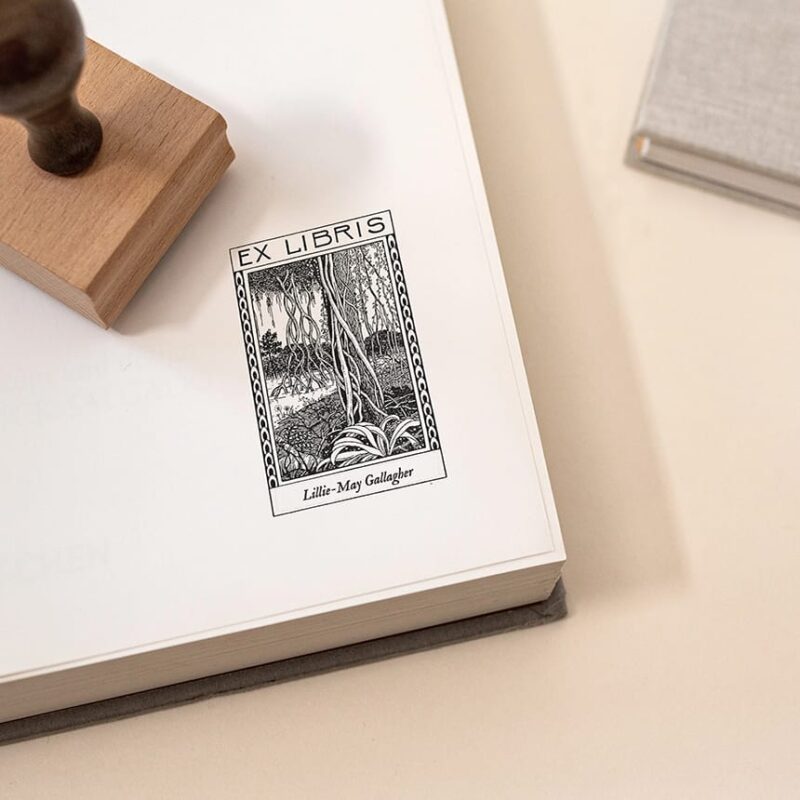 Ex Libris Inicial G con Nombre